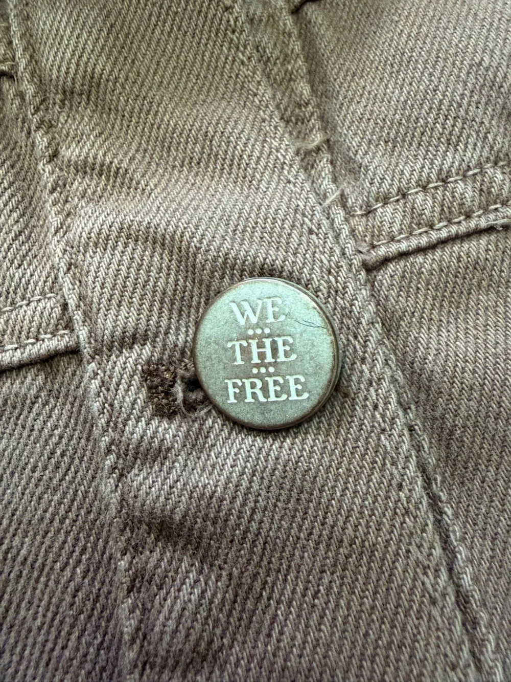 Free People Women’s Jade Denim Jacket in Brown Size S - Picture 6 of 9